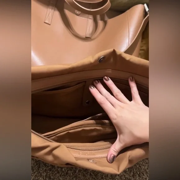 Calpak Haven Laptop Tote Bag in Toffee - Picture 5 of 6